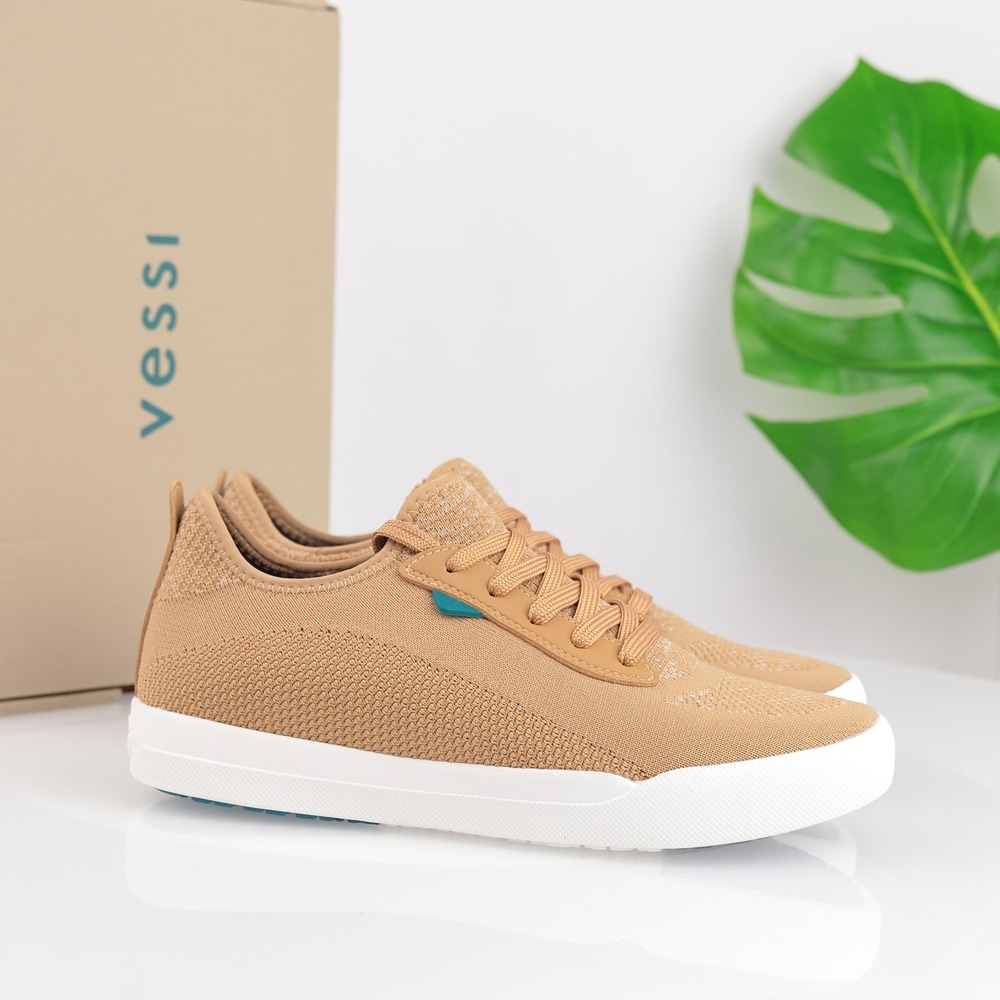 Vessi Women Weekend 1.5 Sneaker Size 9 Waterproof Oak Brown Lace Up Comfort Shoe